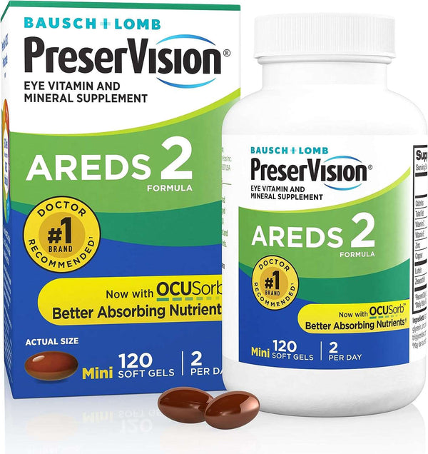 PreserVision AREDS 2 Eye Vitamin & Mineral Supplement, Contains Lutein, Vitamin C, Zeaxanthin, Zinc & Vitamin E, 120 Softgels (Packaging May Vary) - Premium Health Care from Visit the PreserVision Store - Just $37.99! Shop now at Handbags Specialist Headquarter