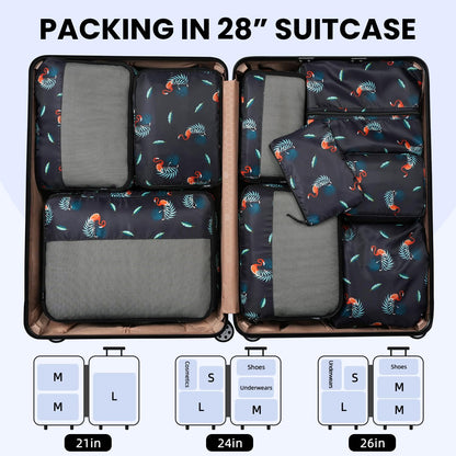 BAGAIL Travel Cubes: 8/9 Set Packing Organizers