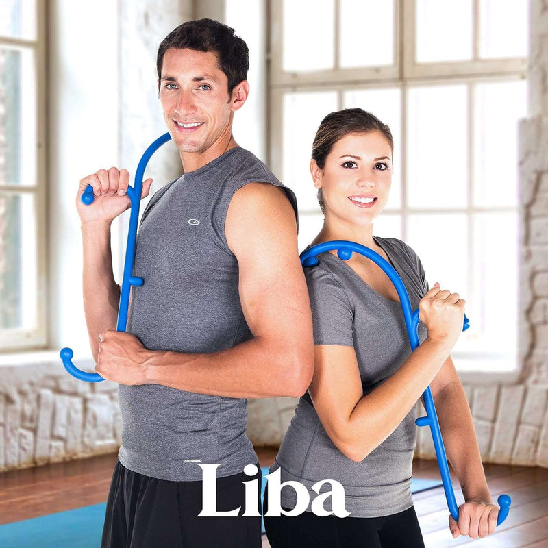 LiBa Back and Neck Massager - Trigger Point Massage Tools for Pain Relief and Self Massage Hook Therapy Handheld Back Neck Shoulder Massager Blue - Gift for Women & Men - Premium Health Care from Visit the LiBa Store - Just $36.99! Shop now at Handbags Specialist Headquarter