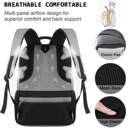 SecureSlim Laptop Backpack with USB & Water Resistance