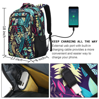 SecureSlim Laptop Backpack with USB & Water Resistance
