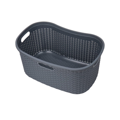 Ivory Wicker Mind Reader 40L Laundry Basket