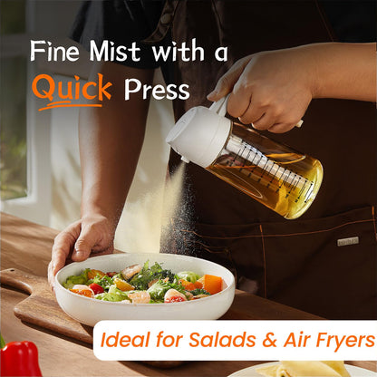 SprayMaster Duo: 16oz Olive Oil Dispenser - Black