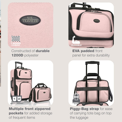 U.S. Traveler Rio Expandable Orange Carry-on