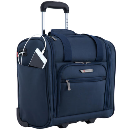 TPRC Smart Purple Underseat Carry-On with USB Port