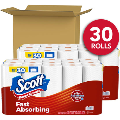 Scott Flexi-Sheet Towels: 6 Double = 12 Regular Rolls