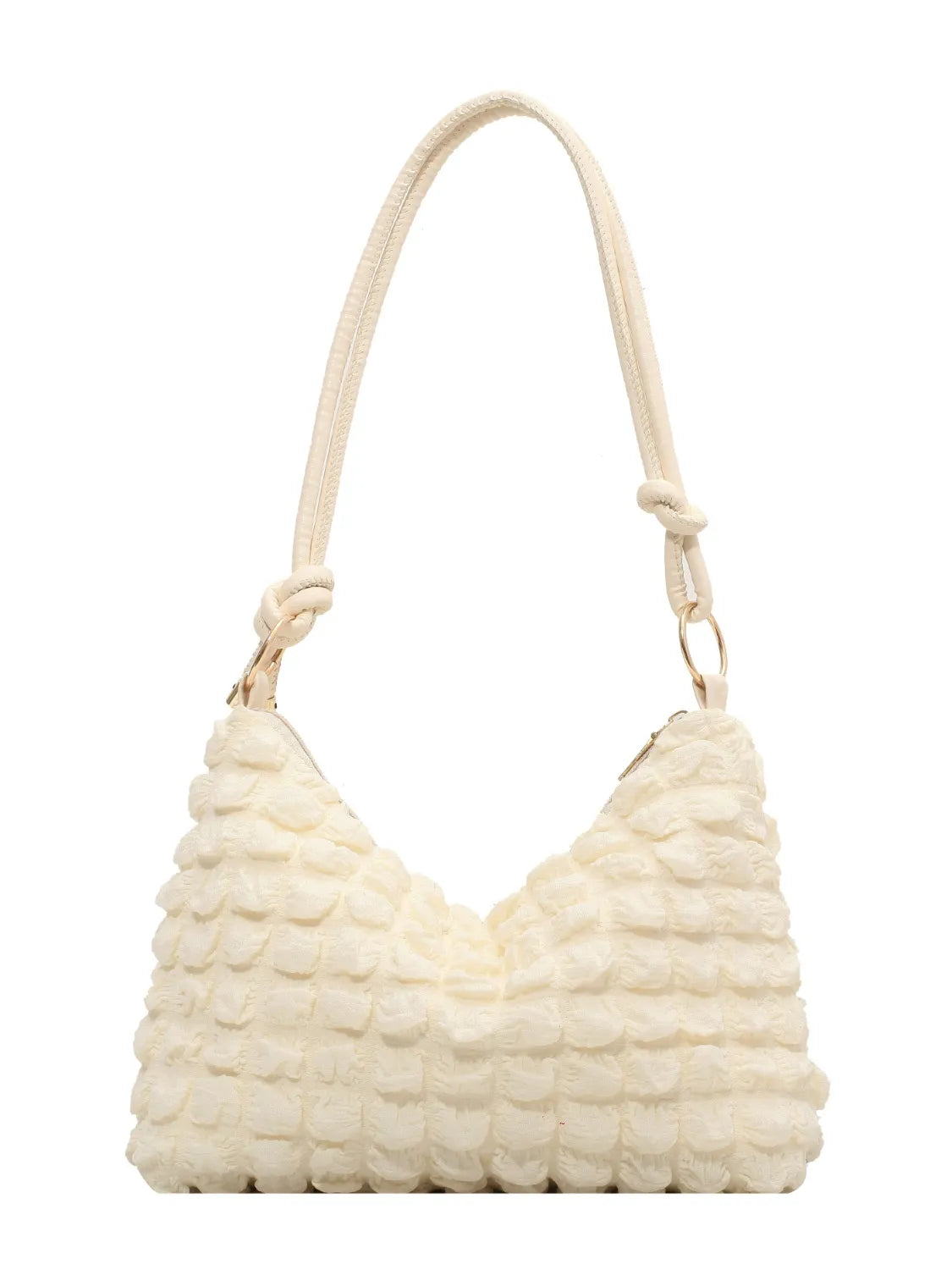 Quilted Bubble Textured Shoulder Bag.