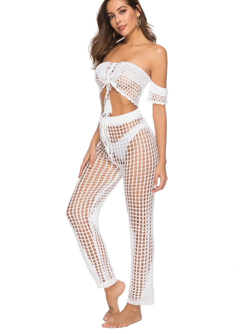 Cutout High Waist Swim Pants - Premium Bottoms from Trendsi - Just $25! Shop now at Handbags Specialist Headquarter