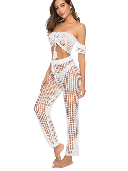 Cutout High Waist Swim Pants - Premium Bottoms from Trendsi - Just $25! Shop now at Handbags Specialist Headquarter