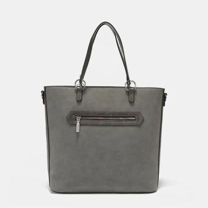 Nicole Lee USA Metallic Stitching Embroidery Inlaid Rhinestone Tote Bag - Premium Tote Bag from Trendsi - Just $64.99! Shop now at Handbags Specialist Headquarter