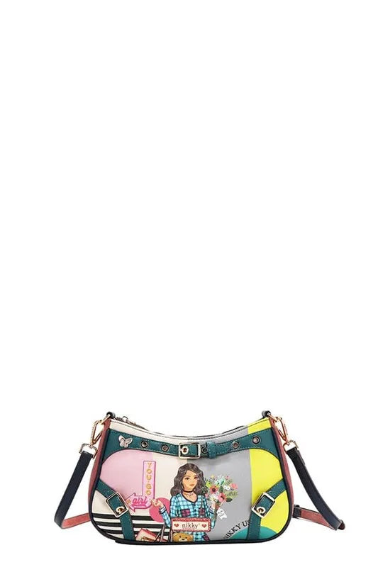 Nicole Lee USA Crescent Shaped Crossbody Bag - Premium Crossbody Bag from Trendsi - Just $49.99! Shop now at Handbags Specialist Headquarter