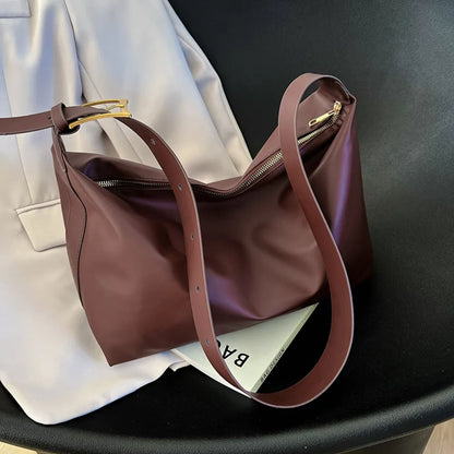 Adjustable Strap PU Leather Handbag - Premium Tote Bag from Trendsi - Just $39.99! Shop now at Handbags Specialist Headquarter