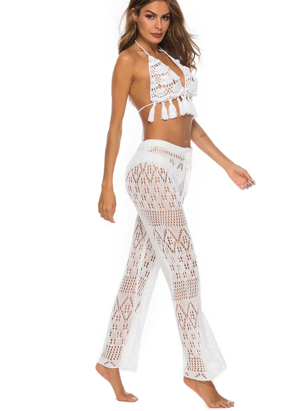Cutout Straight Swim Pants - Premium Bottoms from Trendsi - Just $25! Shop now at Handbags Specialist Headquarter
