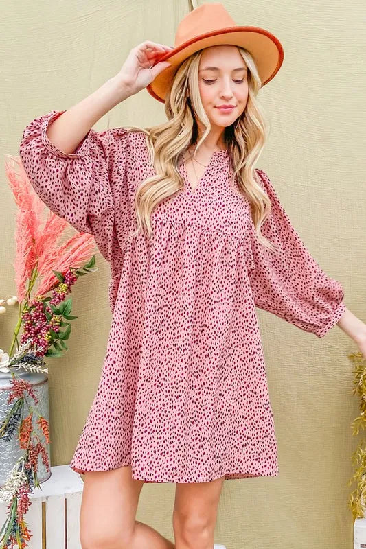 And The Why Leopard Print Baby Doll Mini Dress - Premium Women / Jeans & Denim from Trendsi - Just $51.18! Shop now at Handbags Specialist Headquarter