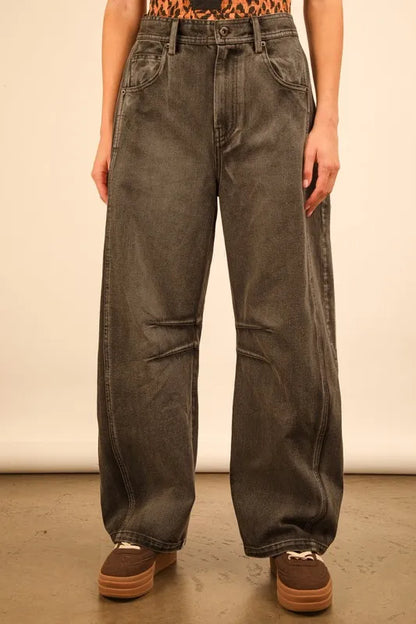 VERY J Wide Leg Comfy Jeans - Premium Women / Jeans & Denim from Trendsi - Just $46.64! Shop now at Handbags Specialist Headquarter