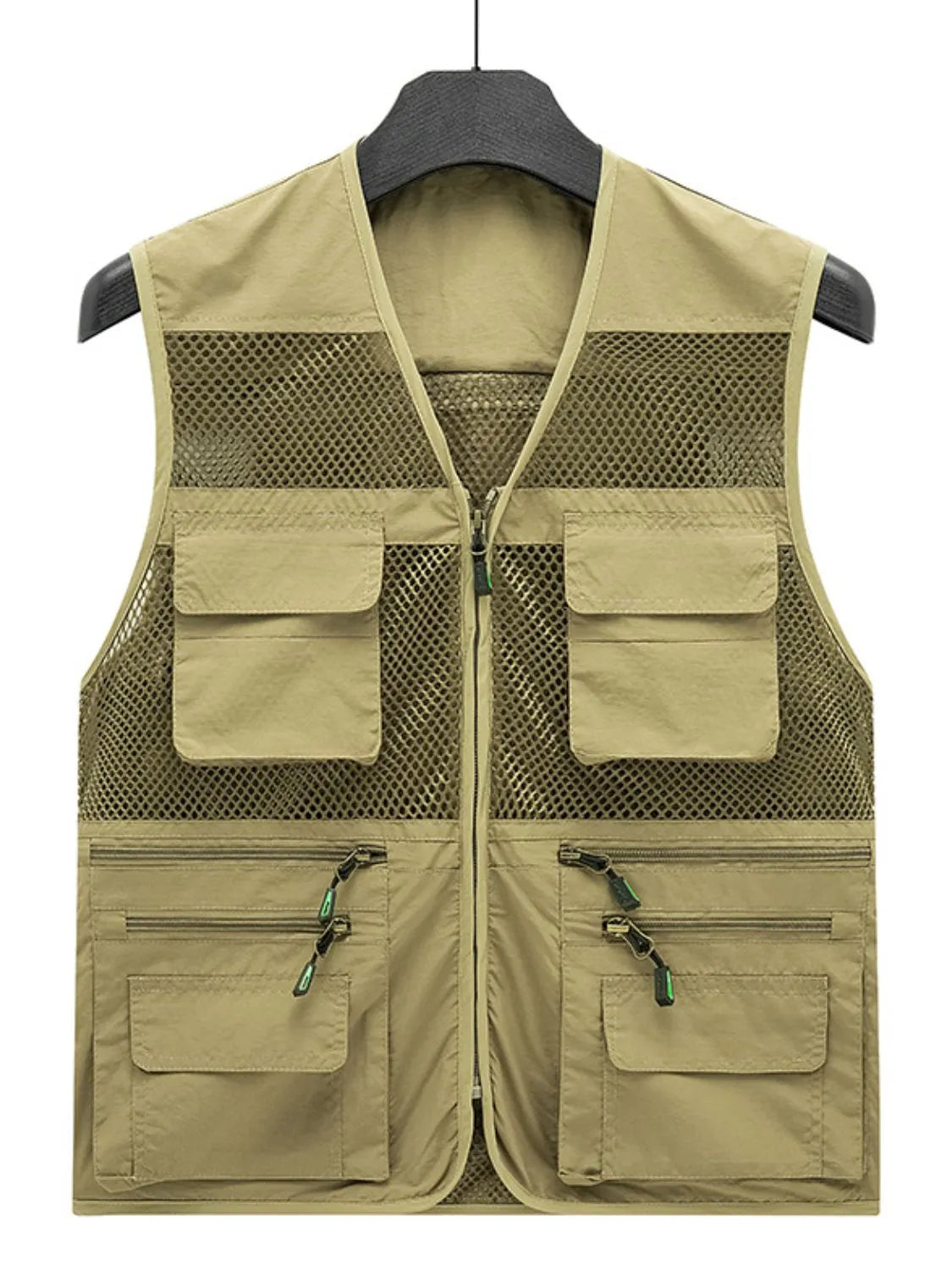 Men's Plus Size Zip Up Mesh Vest - Premium  from Trendsi - Just $45.32! Shop now at Handbags Specialist Headquarter