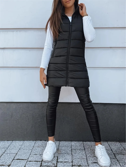 Plus Size Zip Up Hooded Vest Coat - Premium  from Trendsi - Just $59.76! Shop now at Handbags Specialist Headquarter