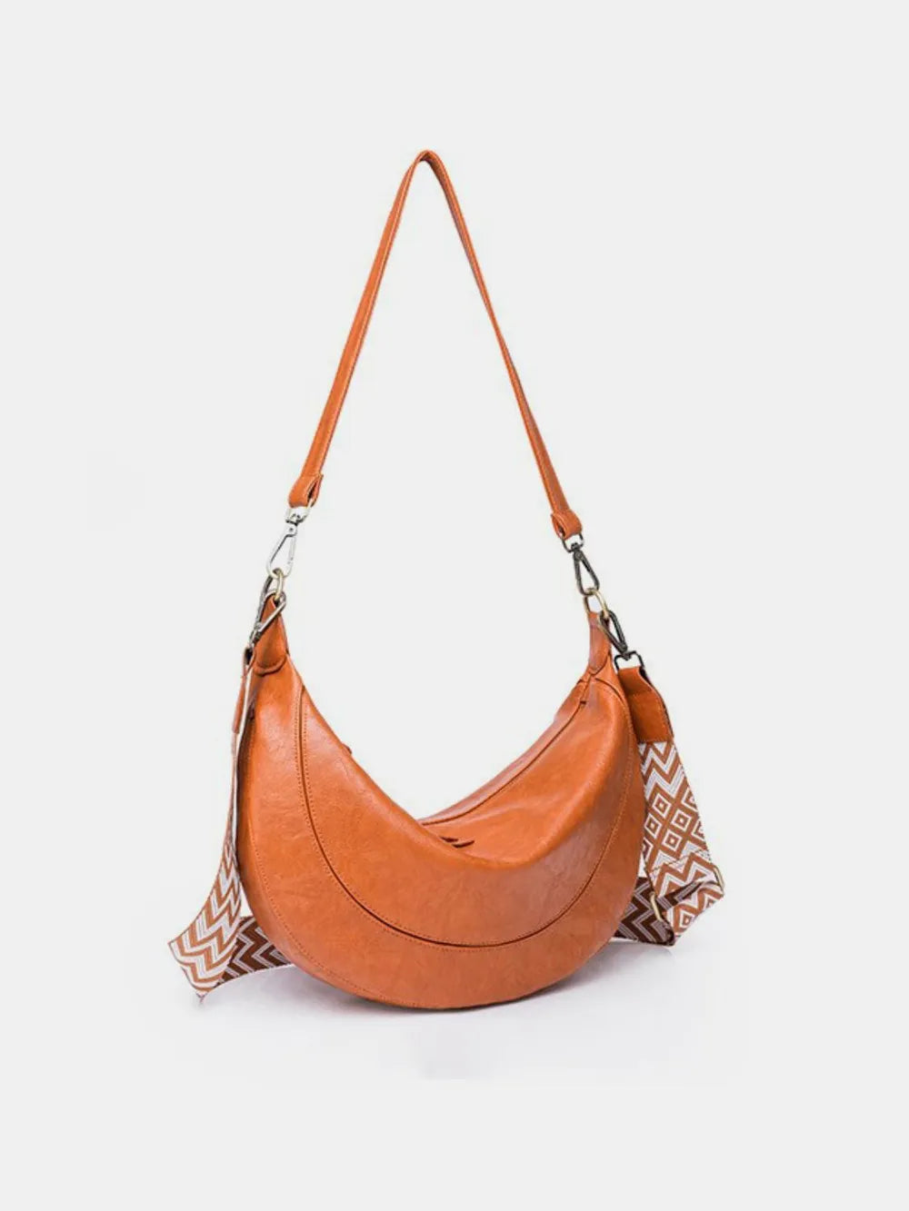 PU Leather Removable Strap Crossbody Bag - Premium Crossbody Bag from Trendsi - Just $47.99! Shop now at Handbags Specialist Headquarter
