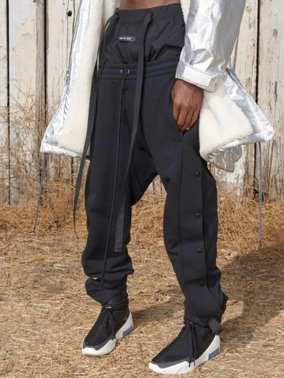 Men's Side Button Pants.