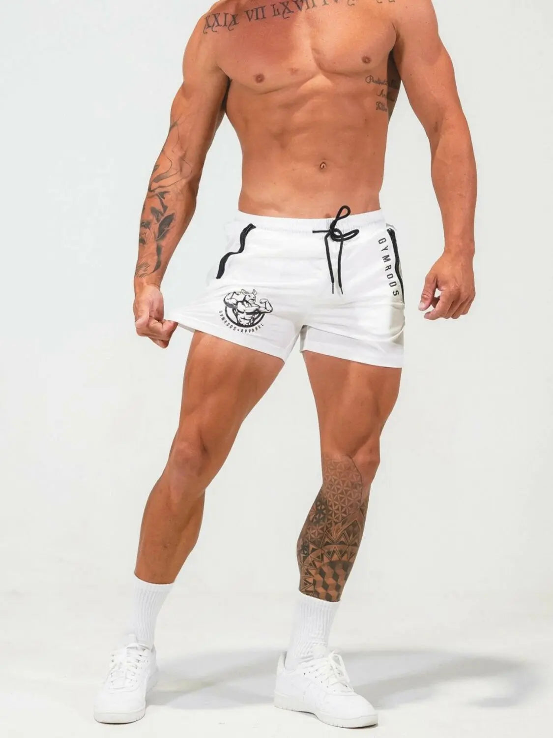 Men's Plus Size Drawstring Waist Shorts.