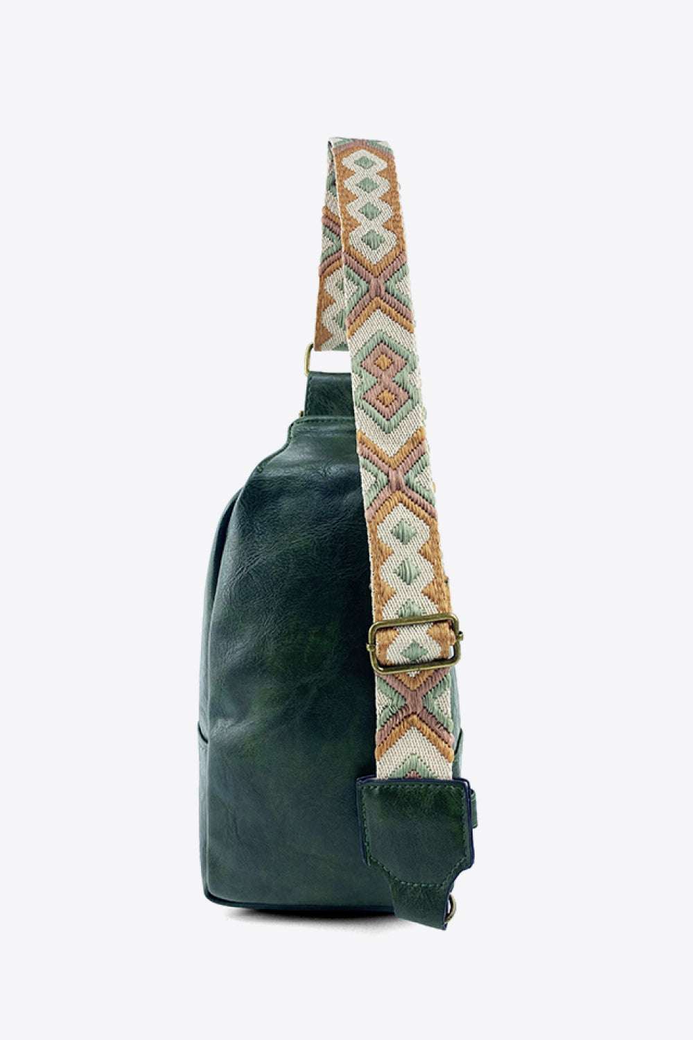 Random Pattern Adjustable Strap PU Leather Sling Bag - Premium Crossbody Bag from Trendsi - Just $32.99! Shop now at Handbags Specialist Headquarter