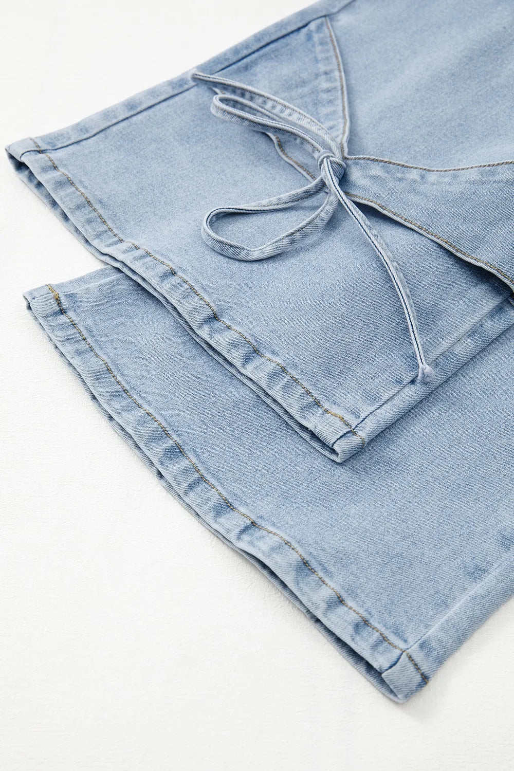 Bowknot Decor Cargo Jeans - Premium Women / Jeans & Denim from Trendsi - Just $56.70! Shop now at Handbags Specialist Headquarter