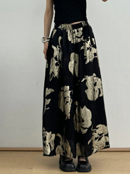 Printed Wide Leg Skirt - Premium Skirts from Trendsi - Just $54.99! Shop now at Handbags Specialist Headquarter