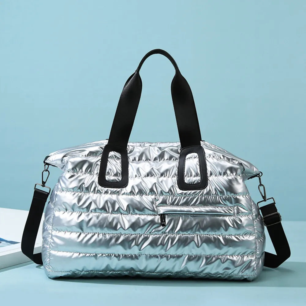 Quilted Nylon Oversize Travel Bag - Premium travel-bag from Trendsi - Just $44.99! Shop now at Handbags Specialist Headquarter