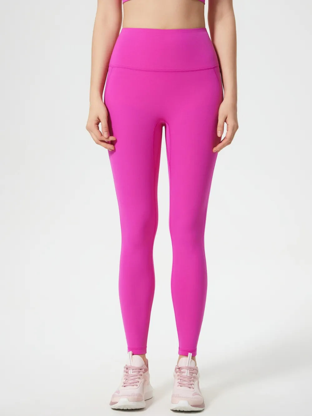 Millennia Wide Waistband Active Leggings - Premium Leggings from Trendsi - Just $40.95! Shop now at Handbags Specialist Headquarter