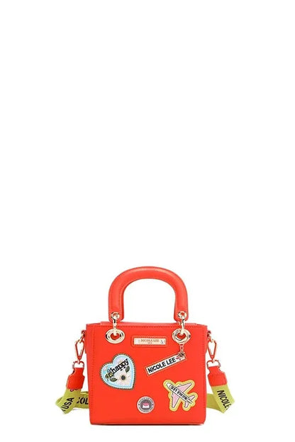 Nicole Lee USA Color Patch Handbag with Top Handle - Premium Tote Bag from Trendsi - Just $73.99! Shop now at Handbags Specialist Headquarter