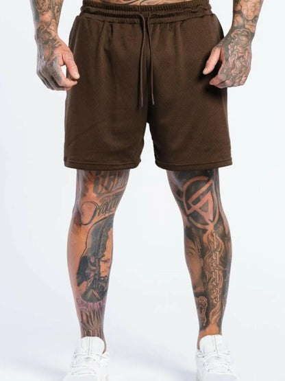 Men's Plus Size Drawstring Breathable Active Shorts.
