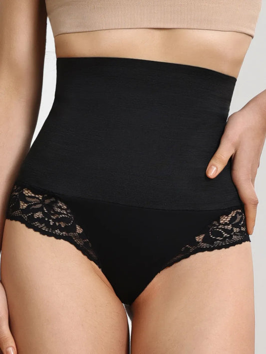 Lace Detail High Waist Shaping Panty - Premium Bottoms from Trendsi - Just $26.99! Shop now at Handbags Specialist Headquarter
