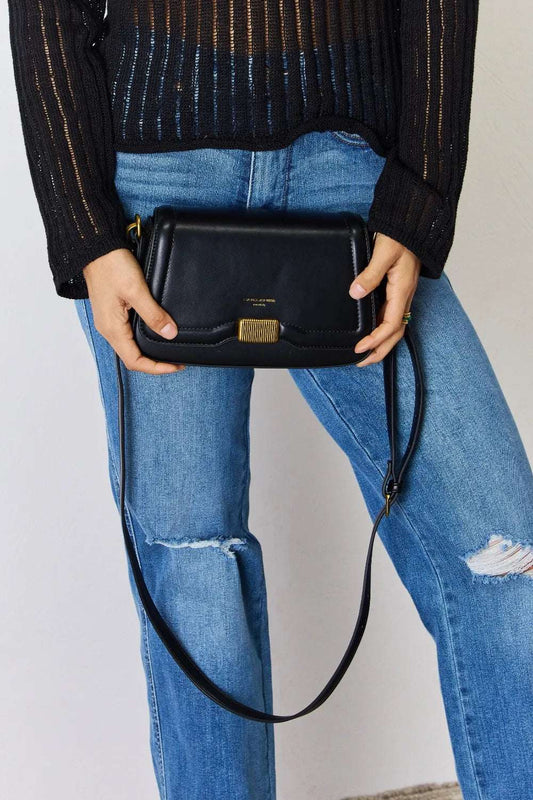 David Jones PU Leather Crossbody Bag - Premium Crossbody Bag from Trendsi - Just $40.99! Shop now at Handbags Specialist Headquarter