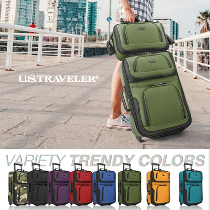 U.S. Traveler Rio Expandable Orange Carry-on