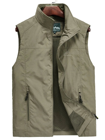 Men's Plus Size Zip Up Vest - Premium  from Trendsi - Just $41.96! Shop now at Handbags Specialist Headquarter