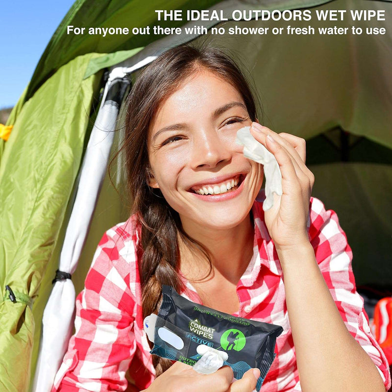 Combat Wipes ACTIVE Outdoor Wet Wipes - Extra Thick Camping Gear, Biodegradable, Body & Hand Cleansing/Refreshing Cloths for Backpacking & Gym w/Natural Aloe & Vitamin E (25 Wipes) - Premium Health Care from Visit the COMBAT WIPES Store - Just $14.99! Shop now at Handbags Specialist Headquarter