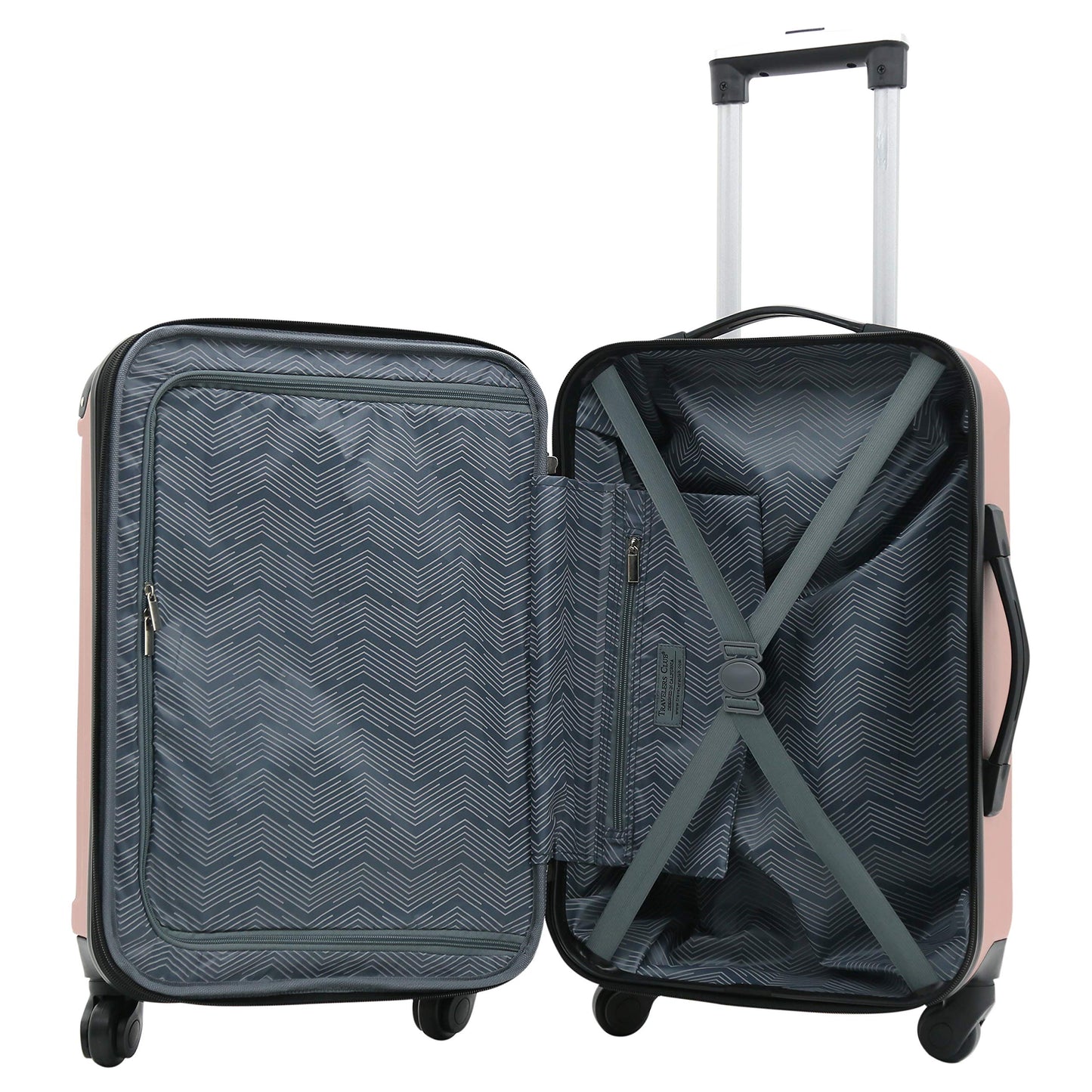 Rose Gold Hardside Luggage Set - 4-Piece Travel Kit
