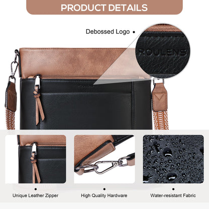 Chic Leather Crossbody with Card Slots for Women