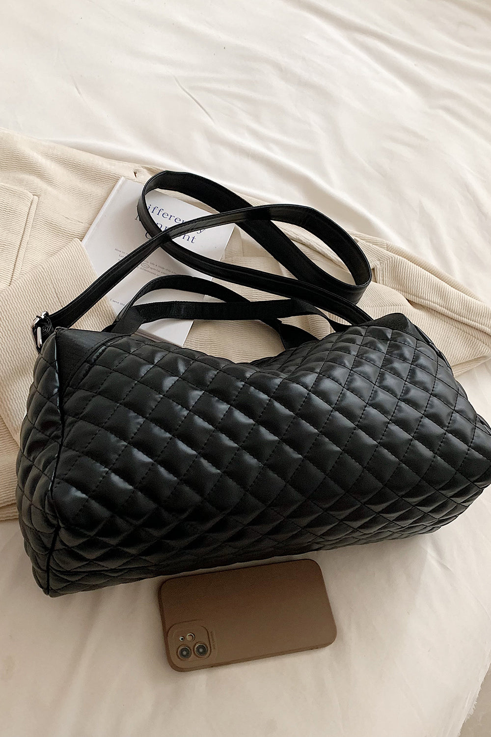 Stylish & Durable Large PU Leather Handbag - Premium Handbags from Trendsi - Just $27.99! Shop now at Handbags Specialist Headquarter