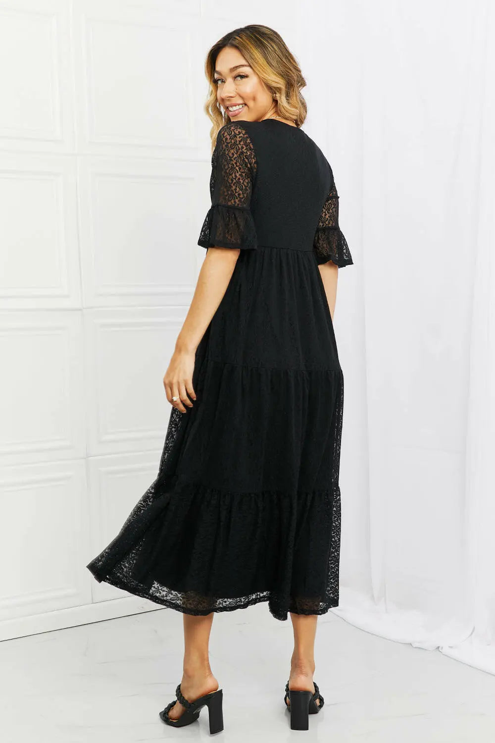 P & Rose Lovely Lace Full Size Tiered Dress.