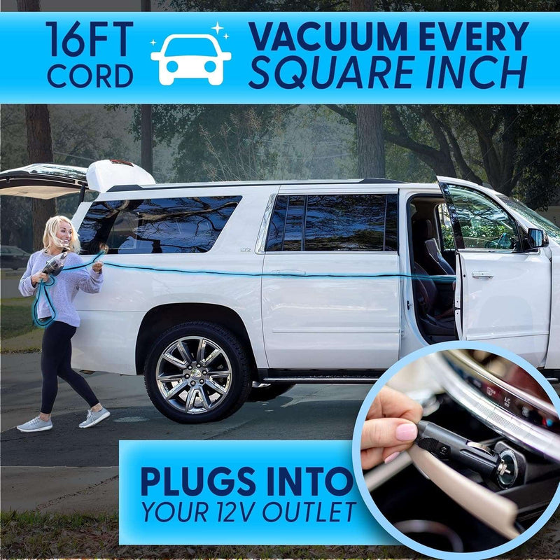 Car Vacuum Cleaner Small 12V High Power Handheld Portable Car Vacuum w/Attachments, 16 Ft Cord & Bag - Detailing Kit Essentials for Travel, RV Camper - Premium Auto from Visit the ThisWorx for Store - Just $53.99! Shop now at Handbags Specialist Headquarter