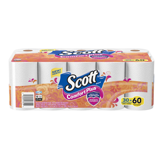 Scott Comfort+ 12 Double Rolls, 231 Sheets, Septic-Safe