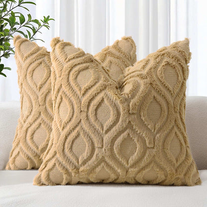 Farmhouse Faux Wool Pillow Covers