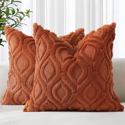 Farmhouse Faux Wool Pillow Covers