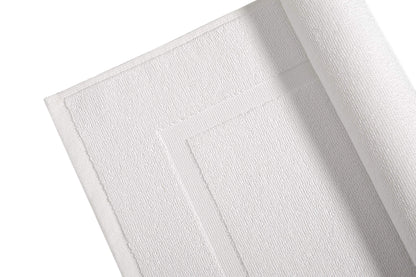 Soft Silver Banded Bath Rug Mat