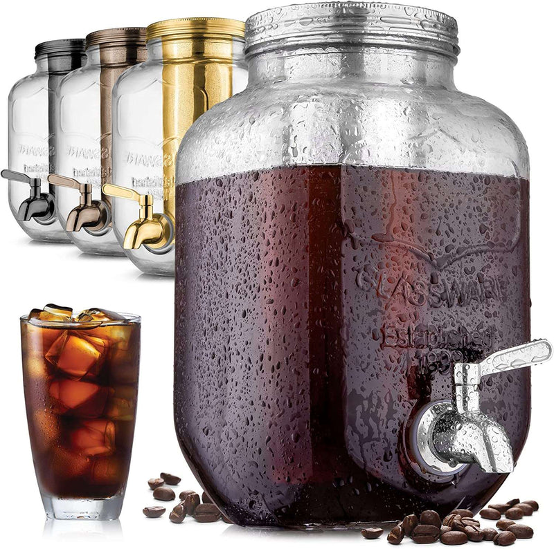 1.5 Liter Cold Brew Coffee Maker with EXTRA-THICK Glass Carafe & Stainless Steel Mesh Filter - Premium Iced Coffee Maker, Cold Brew Pitcher & Tea Infuser - by Zulay Kitchen (Black) - Premium  from Visit the Zulay Kitchen Store - Just $30.99! Shop now at Handbags Specialist Headquarter