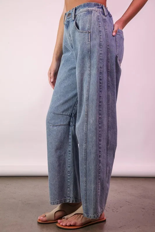 VERY J Wide Leg Comfy Jeans - Premium Women / Jeans & Denim from Trendsi - Just $46.64! Shop now at Handbags Specialist Headquarter