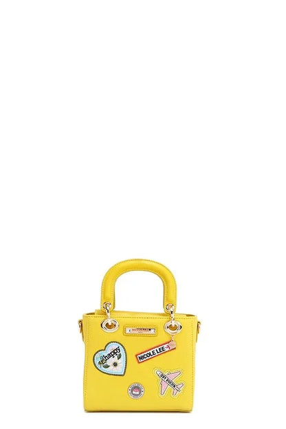 Nicole Lee USA Color Patch Handbag with Top Handle - Premium Tote Bag from Trendsi - Just $73.99! Shop now at Handbags Specialist Headquarter