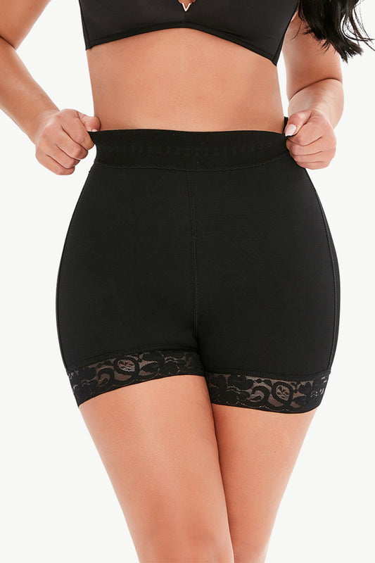 Full Size Pull-On Lace Trim Shaping Shorts - Premium Bottoms from Trendsi - Just $27! Shop now at Handbags Specialist Headquarter
