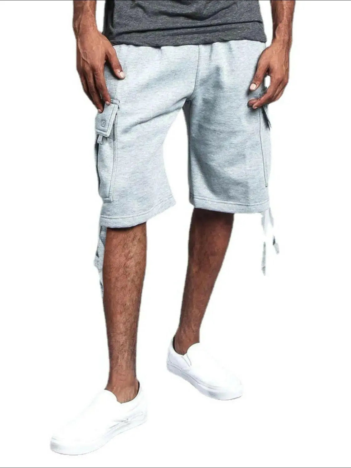 Men's Full Size Drawstring Shorts with Pockets Plus Size.